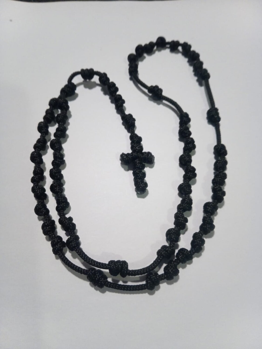 Monk-made cord CHILWORTH ROSARY BEADS - SMALL/black