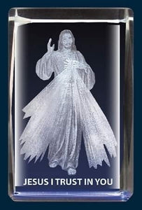 Divine Mercy crystal 3D image