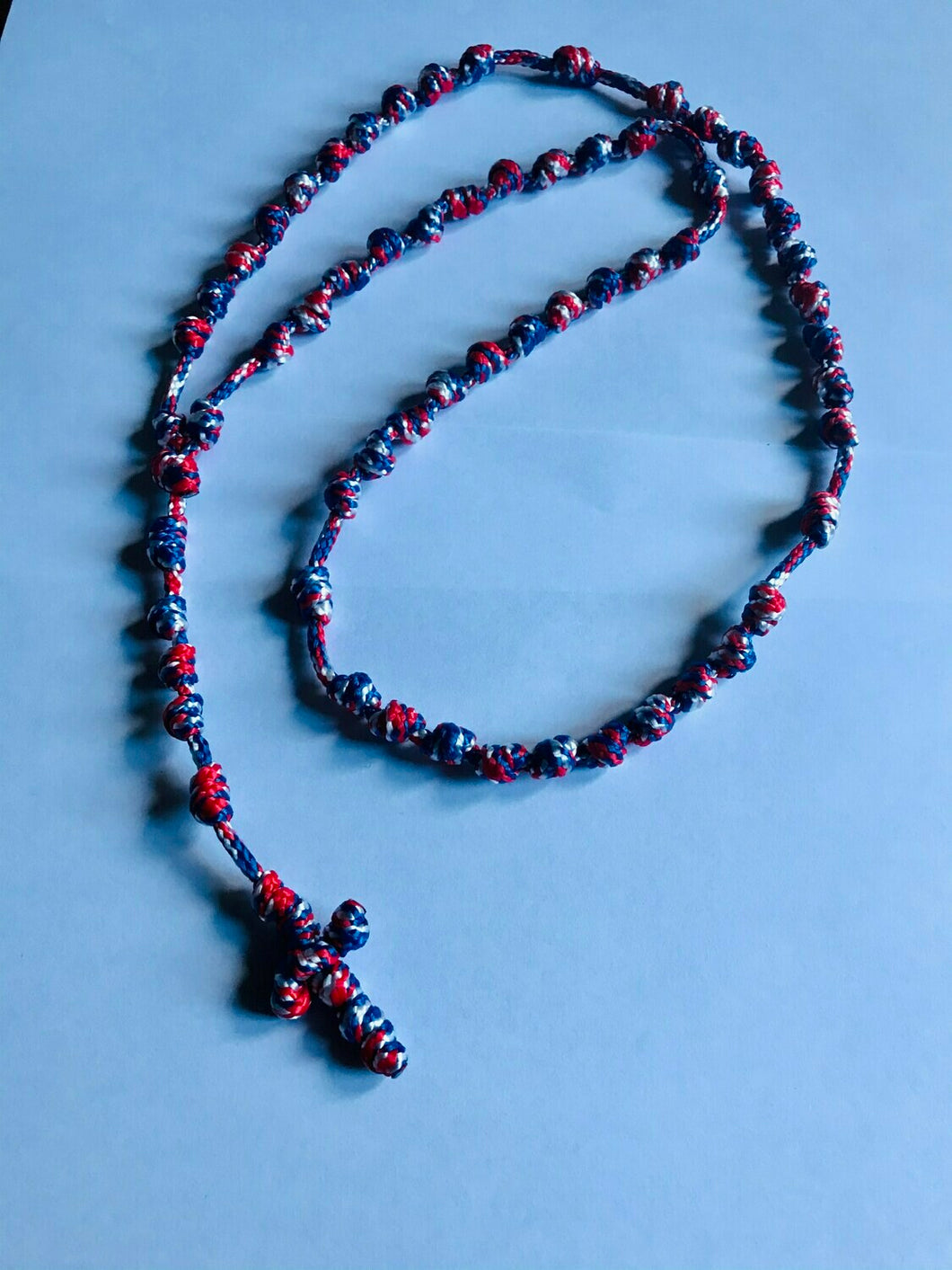 Monk-made cord CHILWORTH ROSARY BEADS - multi-coloured
